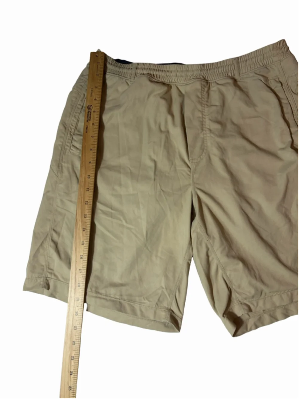 Birddogs The Boom Mens XL Long Khaki Athletic Shorts Built In Liner
